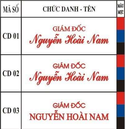 Khắc dấu chức danh